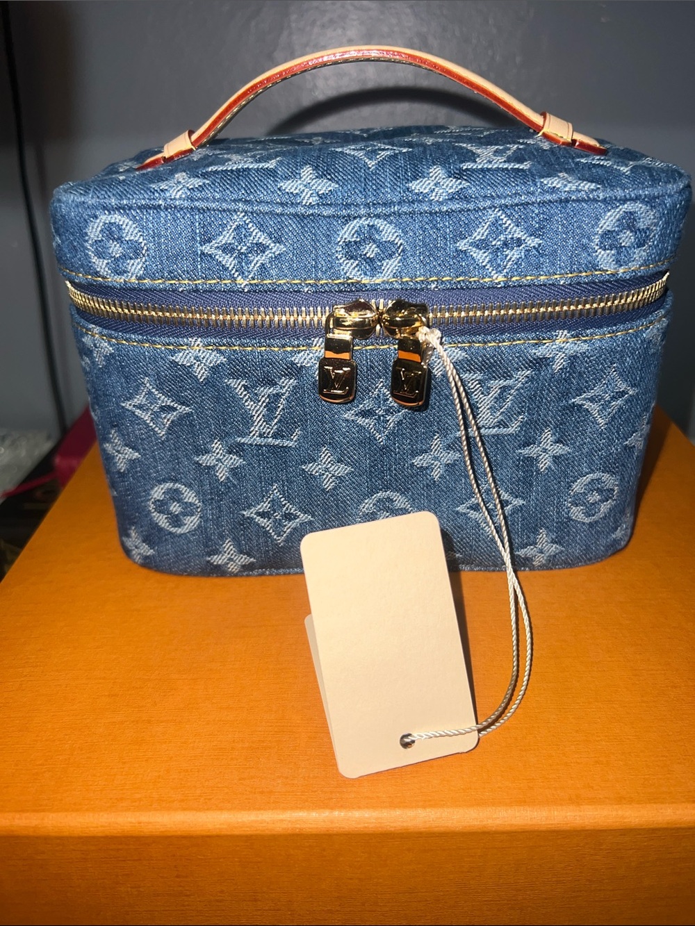 Louis Vuitton Blue Denim Monogram Vanity Pouch